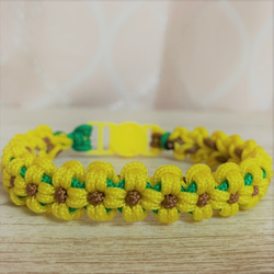 ひまわり付き犬用リード（夏デザインひまわり）首輪とお揃いパラコード