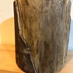 天然木の花瓶 ケヤキ 大 皮付きナチュラル No,103 6枚目の画像