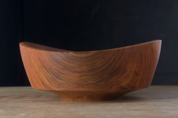 wooden bowl 24cm ヤマザクラ ダイニング 店舗什器などに 3枚目の画像