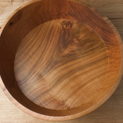 wooden bowl 24cm ヤマザクラ ダイニング 店舗什器などに 7枚目の画像