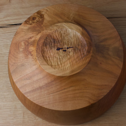 wooden bowl 24cm ヤマザクラ ダイニング 店舗什器などに 9枚目の画像