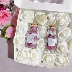 【母の日ギフト】薔薇のモイストポプリ　飾れるギフト　2個セット(ラベンダーの香り) 1枚目の画像