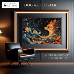 【インターステラー (星ノ間)  - チワワ犬 No.6】宇宙 星空 アートポスター 犬の絵 犬の絵画 1枚目の画像
