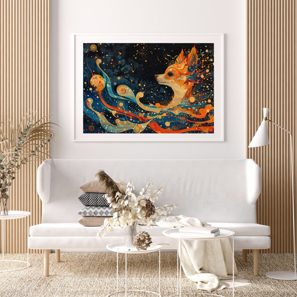 【インターステラー (星ノ間)  - チワワ犬 No.6】宇宙 星空 アートポスター 犬の絵 犬の絵画 7枚目の画像