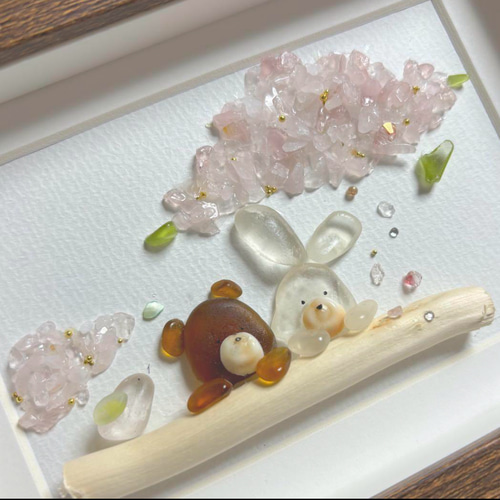 シーグラスアート 桜 立体・オブジェ ma♡ 通販 17480389｜Creema