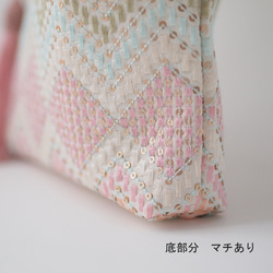 母の日 ギフトセット♪ インド刺繍 スマホショルダー ＆ ポーチ 　 10枚目の画像