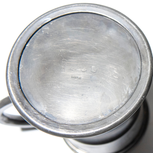 アンティーク錫、金属製、中世ヨーロッパ風ビールジョッキ、イギリス製