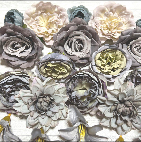 NO 1105-02 造花 花材 花パーツ アーティフィシャルフラワー セット　小さい花　ハンドメイド　アートフラワー 3枚目の画像