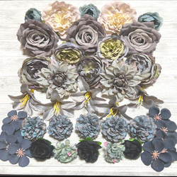 NO 1105-02 造花 花材 花パーツ アーティフィシャルフラワー セット　小さい花　ハンドメイド　アートフラワー 1枚目の画像