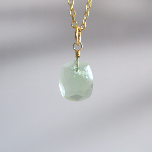 14KGF グリーントルマリンとブラウントパーズのネックレス 14KGF グリーントルマリンとブラウントパーズのネックレス