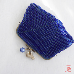 Ba-ba handmade Beads crochet square pouch No.2029 第10張的照片