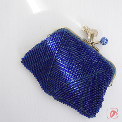 Ba-ba handmade Beads crochet square pouch No.2029 第1張的照片