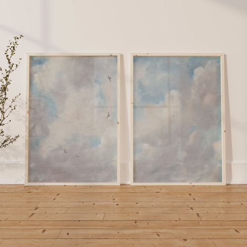 絵画　空　雲　原画　インテリア　アート 絵画 空 雲 飛行機雲 原画 インテリア アート - メルカリ
