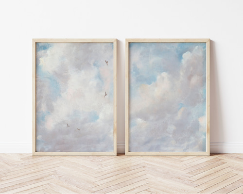 絵画　空　雲　原画　インテリア　アート Amazon.co.jp: 絵画 青い空と白い雲インテリア 絵画 魅力的な色