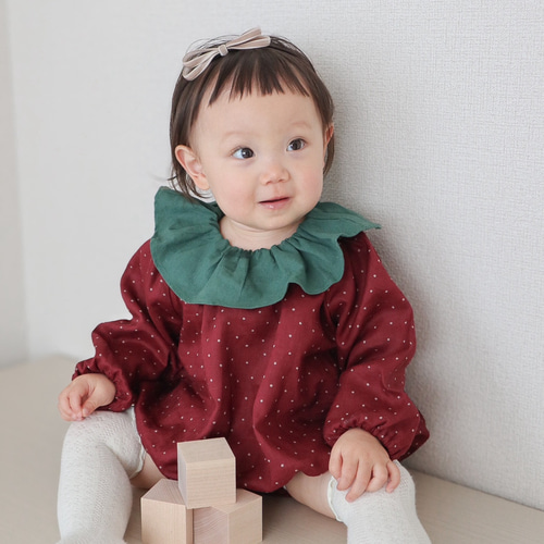 MABLI フリル袖 ピンクロンパース 2Y フリルレースロンパース ピンク 70・80cm – 10mois 公式