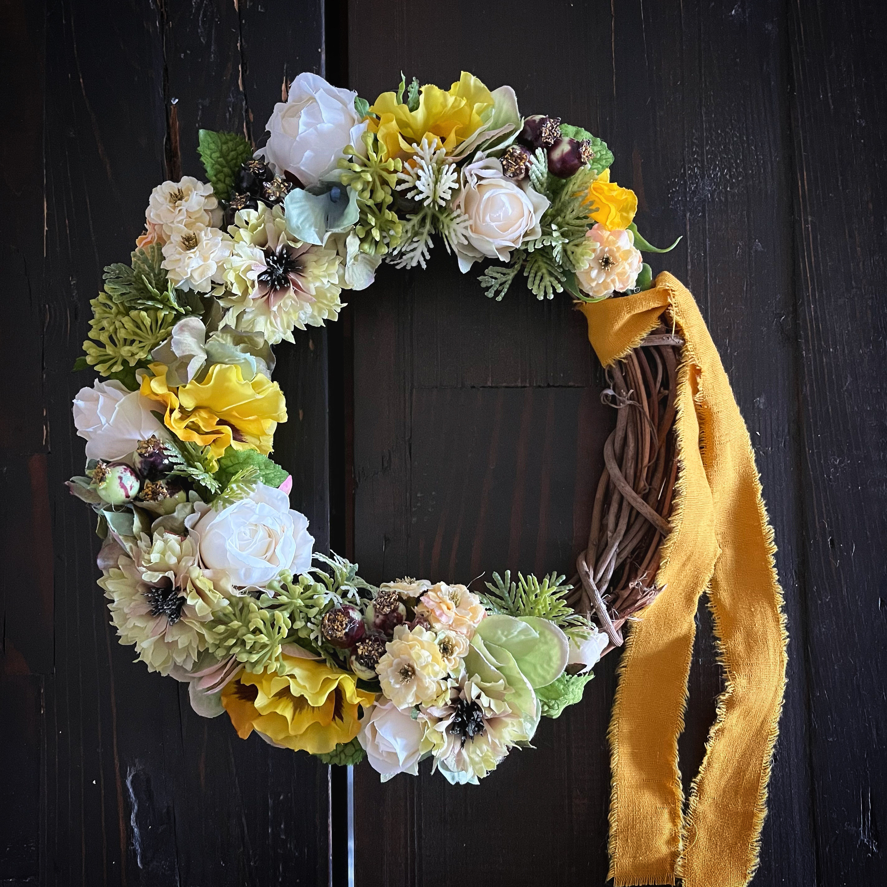 イエローのさわやかなハーフリース（23㎝）