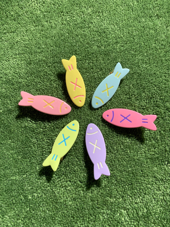 パステル おさかな ヘアクリップ 一個 ヘアクリップ・バナナクリップ  