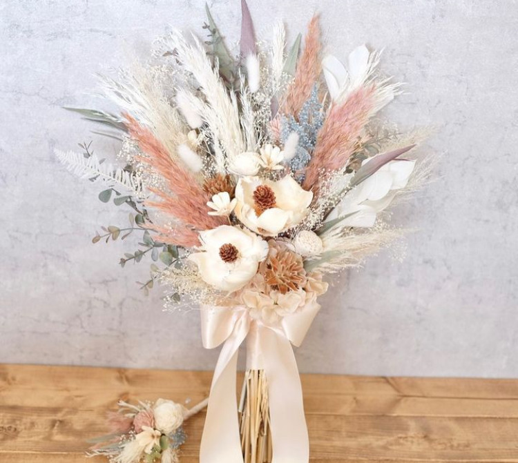 【スタンド付き】ドライ風ナチュラルブーケ