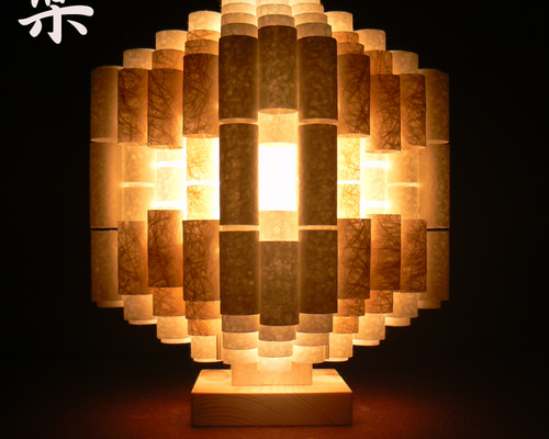 和紙の手作りランプシェード　美濃和紙使用　[ 宴 ] 3-1　癒しの一点物作品 和紙の手作りランプシェード 美濃和紙使用 [渓] 3-1 どこにも