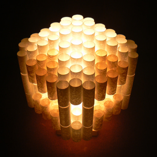 和紙の手作りランプシェード 美濃和紙使用 [楽] 9-1 どこにもない癒し