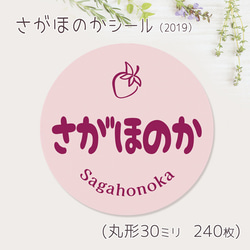 ご希望の文字印字可　さがほのか　シール（2019）　30ミリ 240枚 1枚目の画像