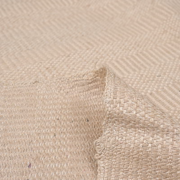【アウトレット特価品】AKFS132BEG（ML102）インド ローシルク 手紡ぎ 手織り生地 6枚目の画像