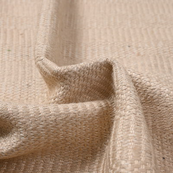 【アウトレット特価品】AKFS132BEG（ML102）インド ローシルク 手紡ぎ 手織り生地 5枚目の画像