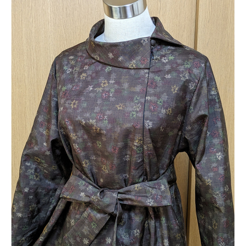 SOLD 着物リメイク ワンピース 大島紬 L〜LL ワンピース さら