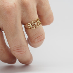 K18YG gajuvana Trinity ring (Small・Diamond) 10枚目の画像
