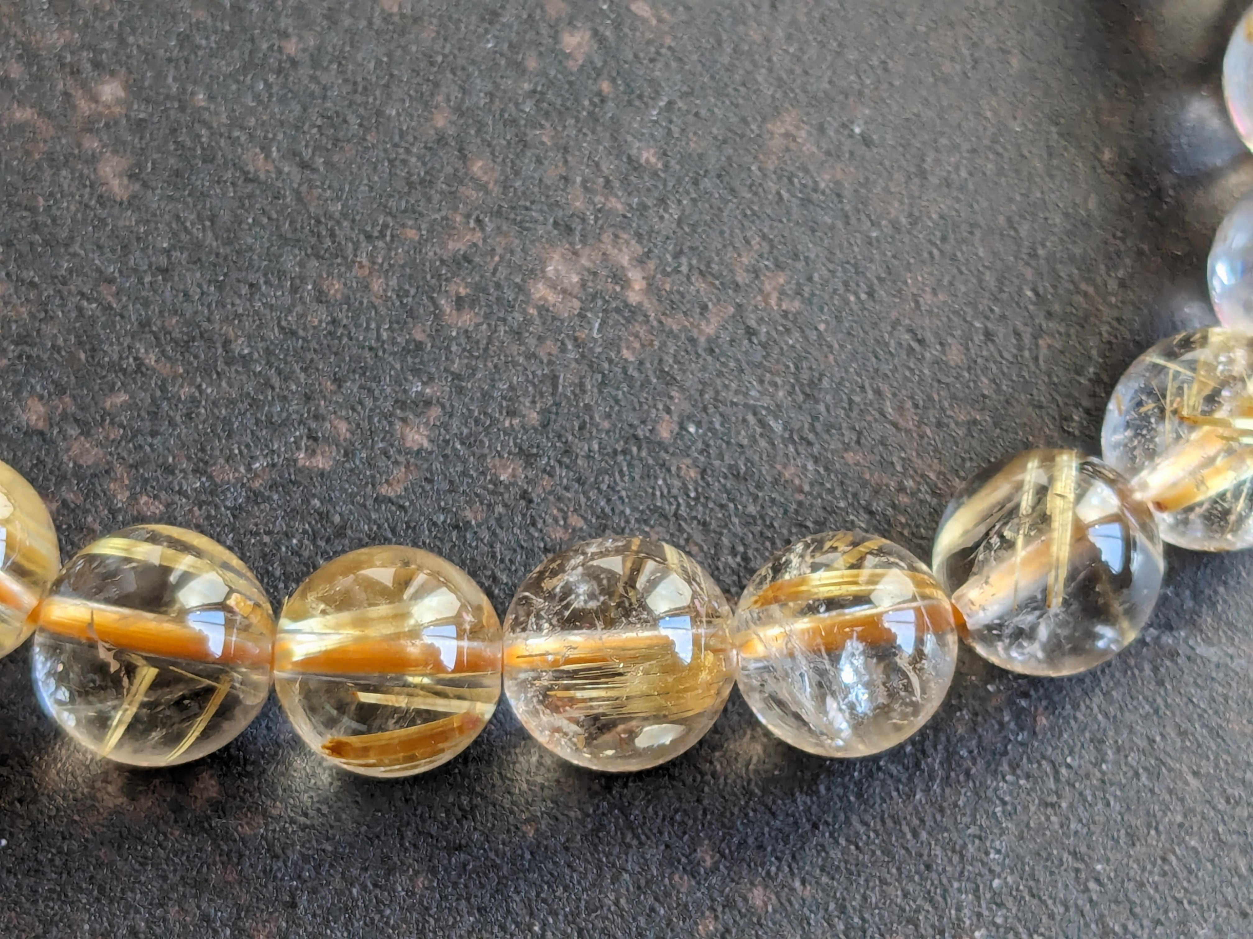 ルチルクォーツ　ブレスレット　16.5cm一点物　天然石　3