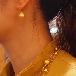 威尼斯穆拉諾琉璃珠耳環 #GE006 (M) 金箔珠 第4張的照片