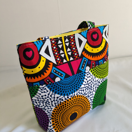 アフリカ布 民族模様❤️トートバッグ ハンドバッグ トートバッグ
