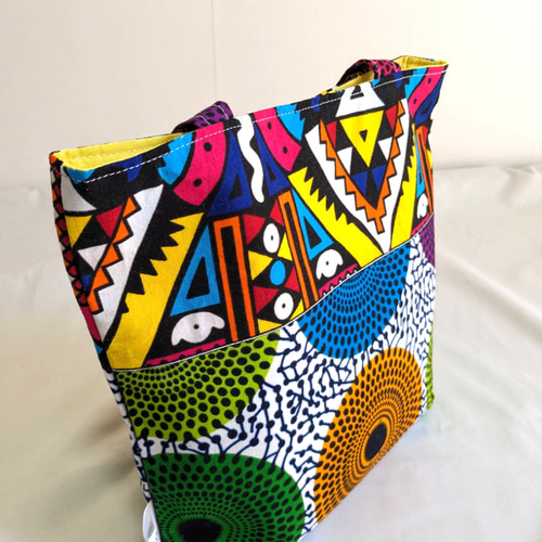 アフリカ布 民族模様❤️トートバッグ ハンドバッグ トートバッグ