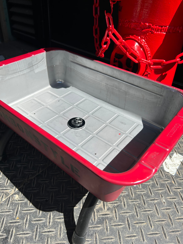 商標登録済みオリジナル立水栓消火栓風カバー水受け^_^ 