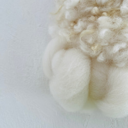ホワイト羊毛のハンギング 5枚目の画像