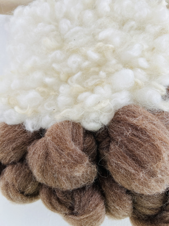 2種類の羊毛のハンギング 6枚目の画像