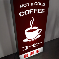 【オーダー無料】COFFEE コーヒー 喫茶店 カフェ CAFE おうちカフェ 営業中 看板 置物 雑貨 ライトBOX 3枚目の画像