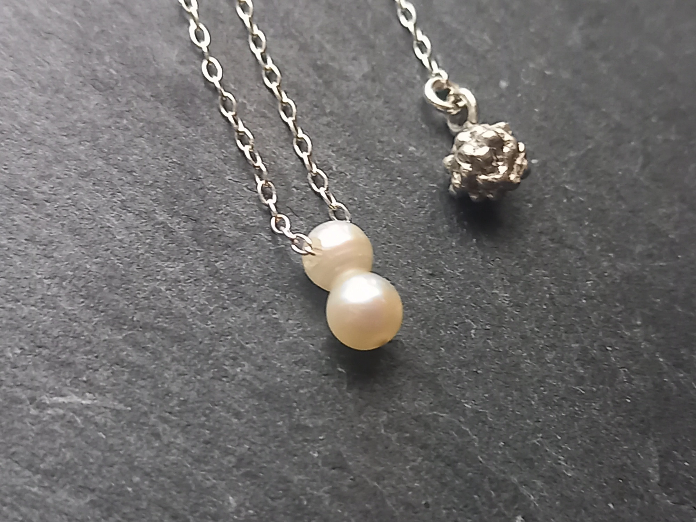 【再販 】Utoka  ☆  silver  双子ちゃん   ネックレス