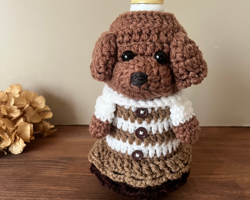 オーダー　saruwannko様　ペットボトルカバー　ハンドメイド　トイプー オーダー saruwannko様 ペットボトルカバー ハンドメイド トイプー