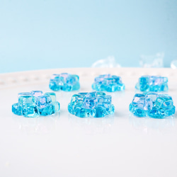 ガラスのラムネゼリー ピアス イヤリング 指輪 ガラス 春 夏 透明感 ブルー ペールブルー 夏　春色 12枚目の画像