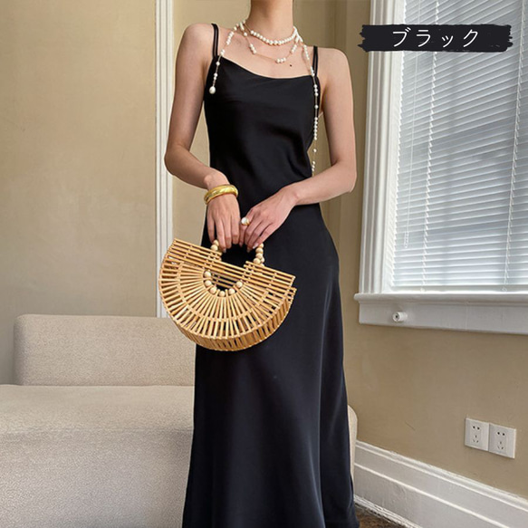 ワンピース 夏ワンピ 夏服 スリップスカート バックレス ノースリーブ カジュアル オシャレ シンプル WFD29 12枚目の画像