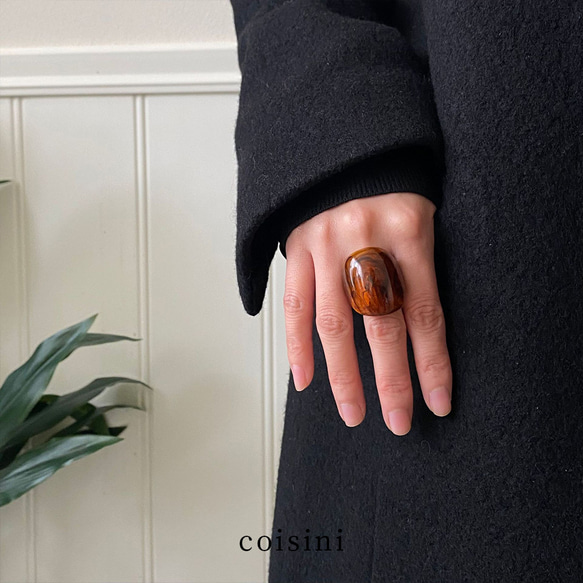 樹脂指輪　リング　レンジ指輪　INS風　デザイン　アクセサリー（#CM0121） 5枚目の画像