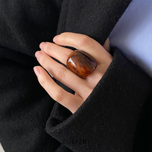 樹脂指輪　リング　レンジ指輪　INS風　デザイン　アクセサリー（#CM0121） 7枚目の画像