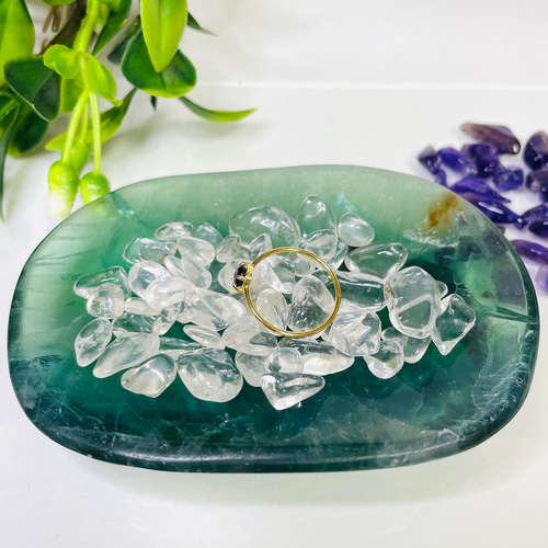 フローライト器 さざれ石付き／トレイ／皿／浄化セット その他