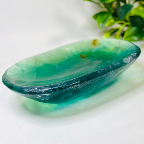 フローライト　トレー　お皿　器　小物入れ　浄化皿 フローライト器 さざれ石付き／トレイ／皿／浄化セット その他