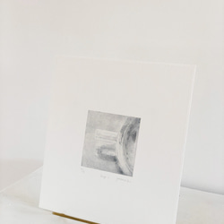 カップの絵・インクブルーの銅版画「 days  ⅰ 」インテリアアクセサリー(シートのみ・額装も可） / 送料無料 2枚目の画像