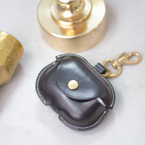 再販】AirPods Pro3 ケース イタリアンレザー ブラック Pro3まで 全て