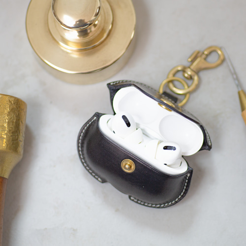 新作】AirPods Pro3 ケース イタリアンレザー ブラック Pro3まで
