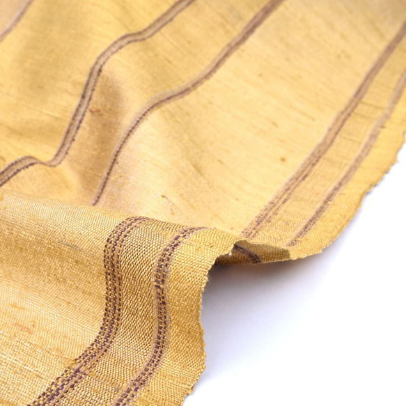 【アウトレット特価品】AKFS74DYE（GS260）インド タッサーシルク(Tussar silk) 手織り生地 4枚目の画像