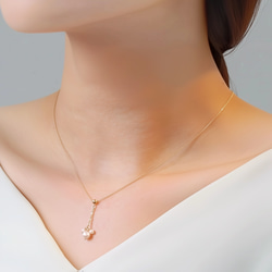 AHKAH 小粒パールネックレス 夏アクセ✨パール ネックレス 小粒 K10 普段使いに✨高見え